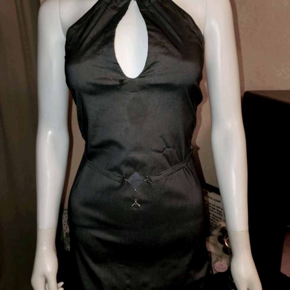 🖤RARE VNTG Sexy Charcoal Gray Dress 🖤